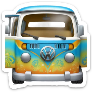 Mattel hot wheels Volkswagen Kool Kombi tooned car. sticker