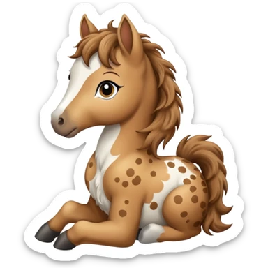 Light brown and white Gypsy vanna Foal sticker