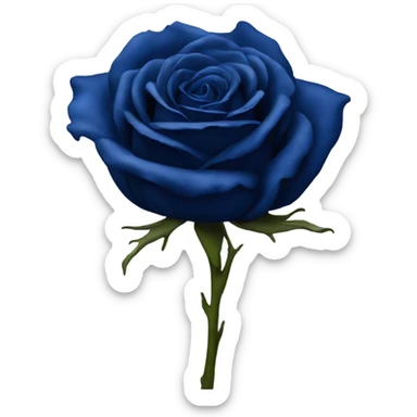 real dark blue rose sticker
