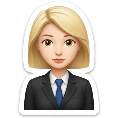 business woman realistic sticker
