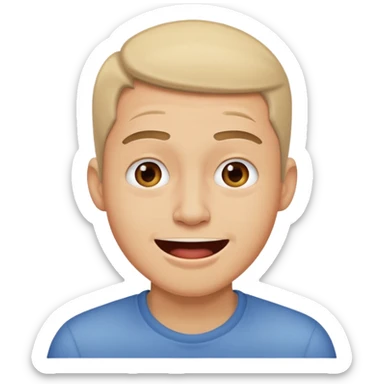 A guy trying not to laugh sticker