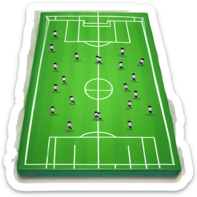 Soccer field with players sticker