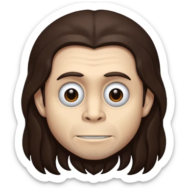 James "Munky" Shaffer with long dark brown hair sticker