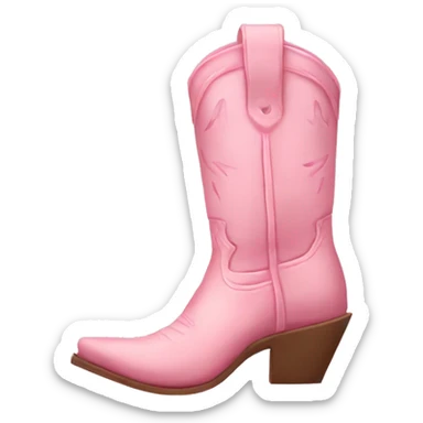 Pastel pink cowgirl boot sticker
