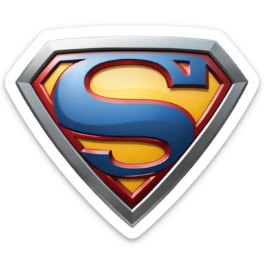 Superman Symbol Man of Steel black sticker
