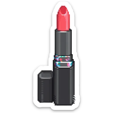 Red lipstick tube sticker