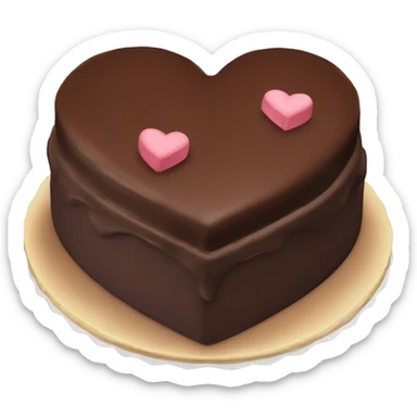 Chocolate Heart shaped cake sticker