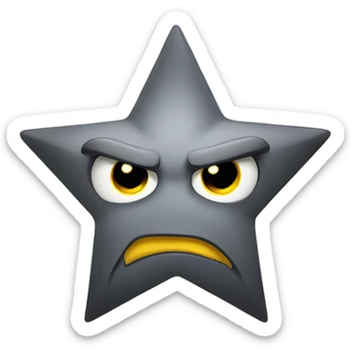yellow star angry sticker