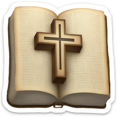 christian bible with cross on it sticker