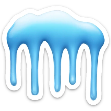 January word in cursive with light blue color and little icicles sticking out of the letters  sticker