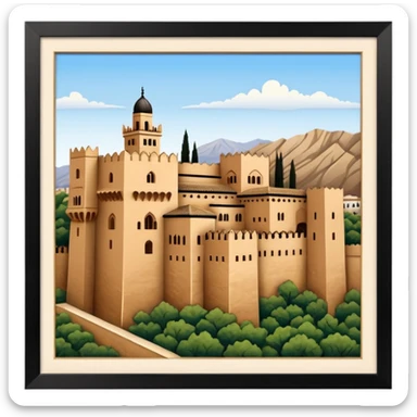 The alhambra of granada, spain  sticker