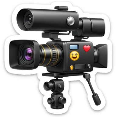 Video camera with elements 1-2 of others emoji sticker