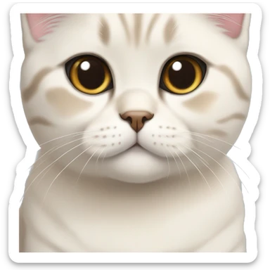 scottish fold color point cat sticker