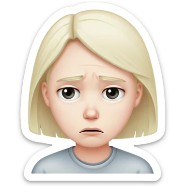 Sad and frustrated but not angry sticker