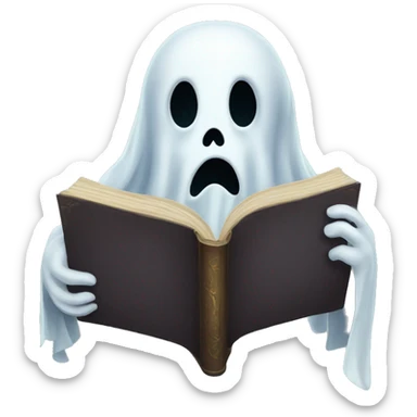 Ghost book sticker