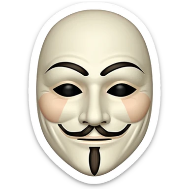 Guy Fawkes mask sticker