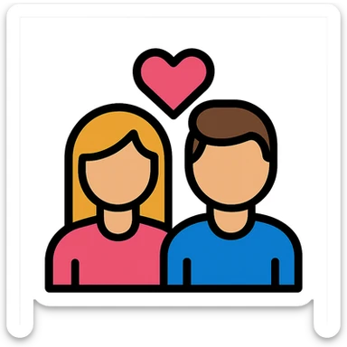 romantic couple sticker
