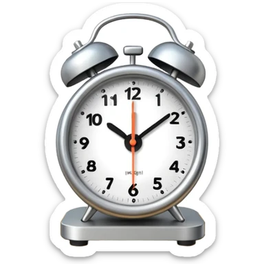 ringing alarm clock on the nightstand sticker