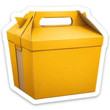 Takeaway Food Box yellow sticker
