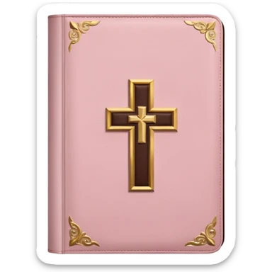 light pink Bible emoji  sticker