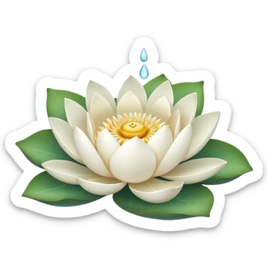 White lotus sticker
