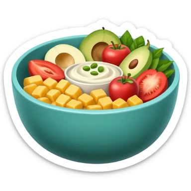 healthy bowl sticker