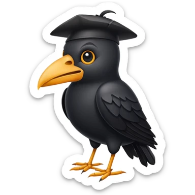 straw crow sticker
