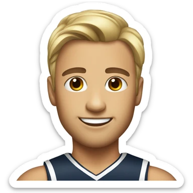 Picture of me as a male cheerleader sticker