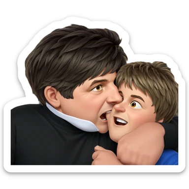 boys with contrasting hairstyles sticker