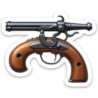 flintlock pistol sticker
