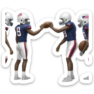 America. Football field goal sticker