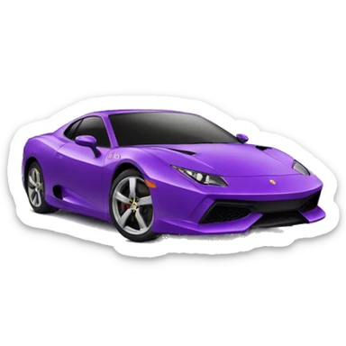 purple sport car sticker