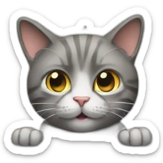 Cat typing on a MacBook  sticker