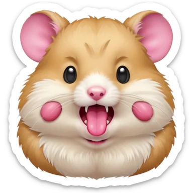 screaming hamster sticker