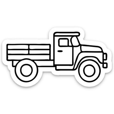 ZIL 130 truck, classic Russian military vehicle with distinctive cabin sticker