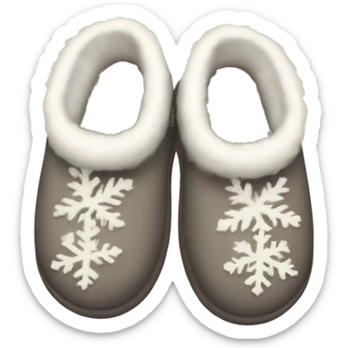Winter slippers sticker