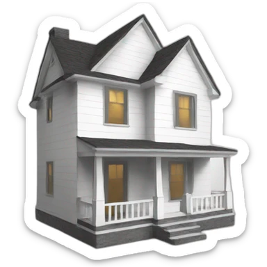 home-simple-white sticker