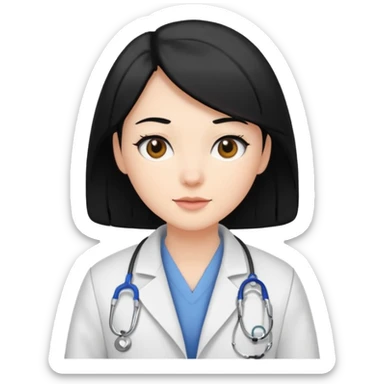 veterinaria cabello negro sticker