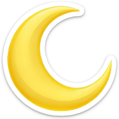Crescent moon sticker