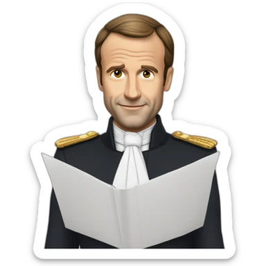Macron qui fait un signe allemand sticker