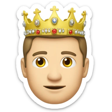 zelensky ukrain president in crown sticker
