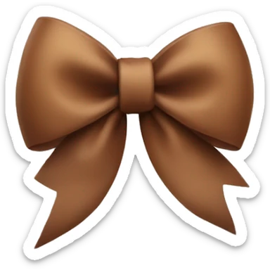 brown coquette bow sticker