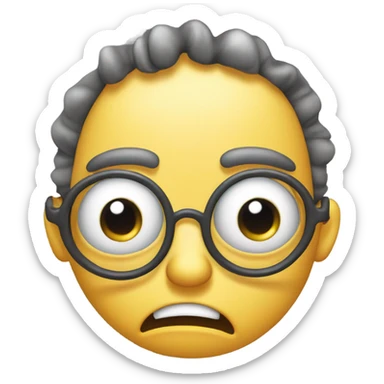 Eye twitch with steam coming out of ears sticker