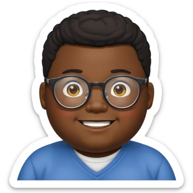 A big fat black boy watching anime sticker