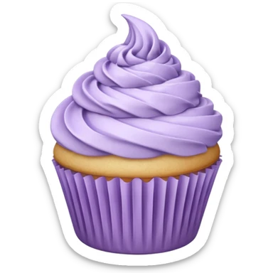 Vanilla cupcake with lavander topping sticker