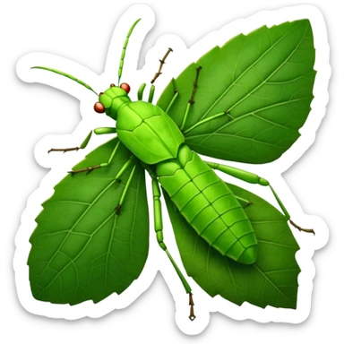 Leaf Insect colored sticker