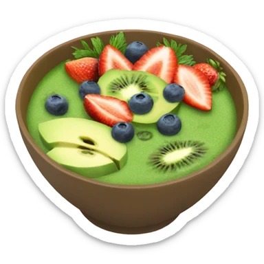 Green smoothie bowl sticker