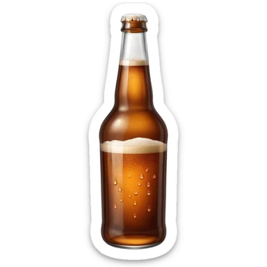 bottle of brown ale sticker