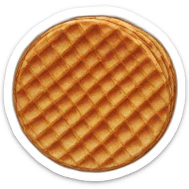 stroopwafel on tea sticker