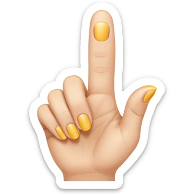 a hand with finger pointing at the camera sticker